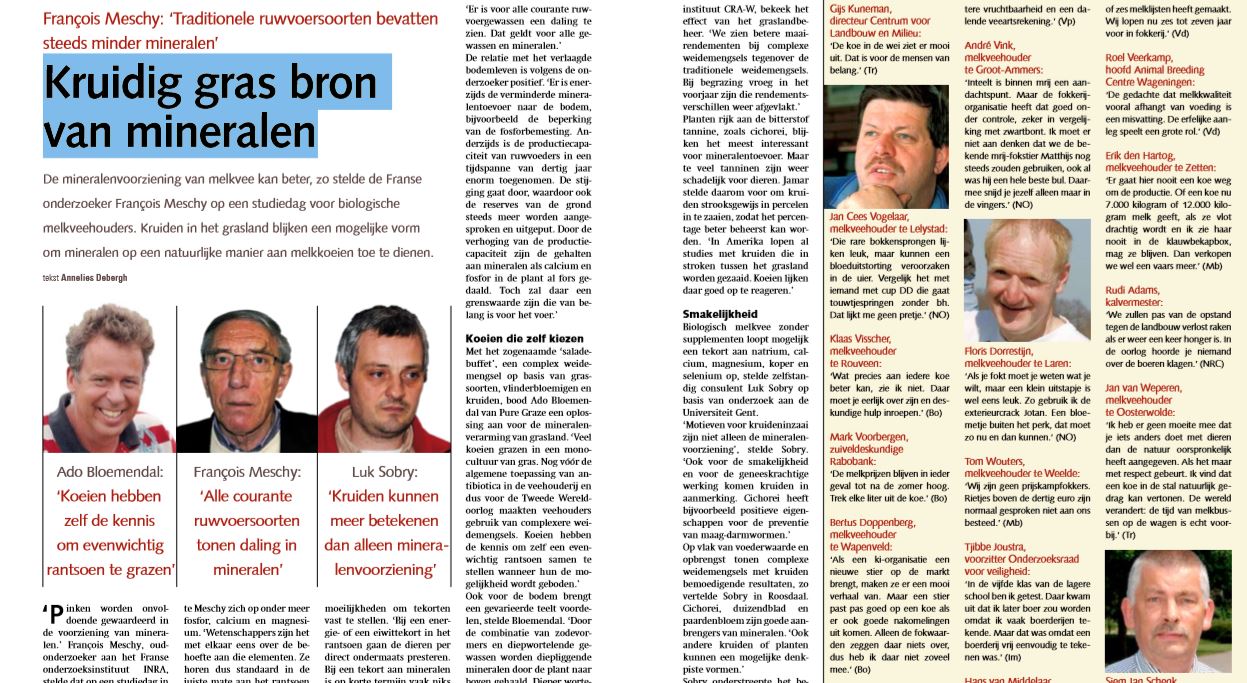 Veeteelt - Kruidig gras bron van mineralen 